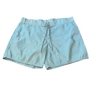 Birdwell Beach Britches Mens 42 Light Blue Nylon Board Shorts MA3310 Made in USA